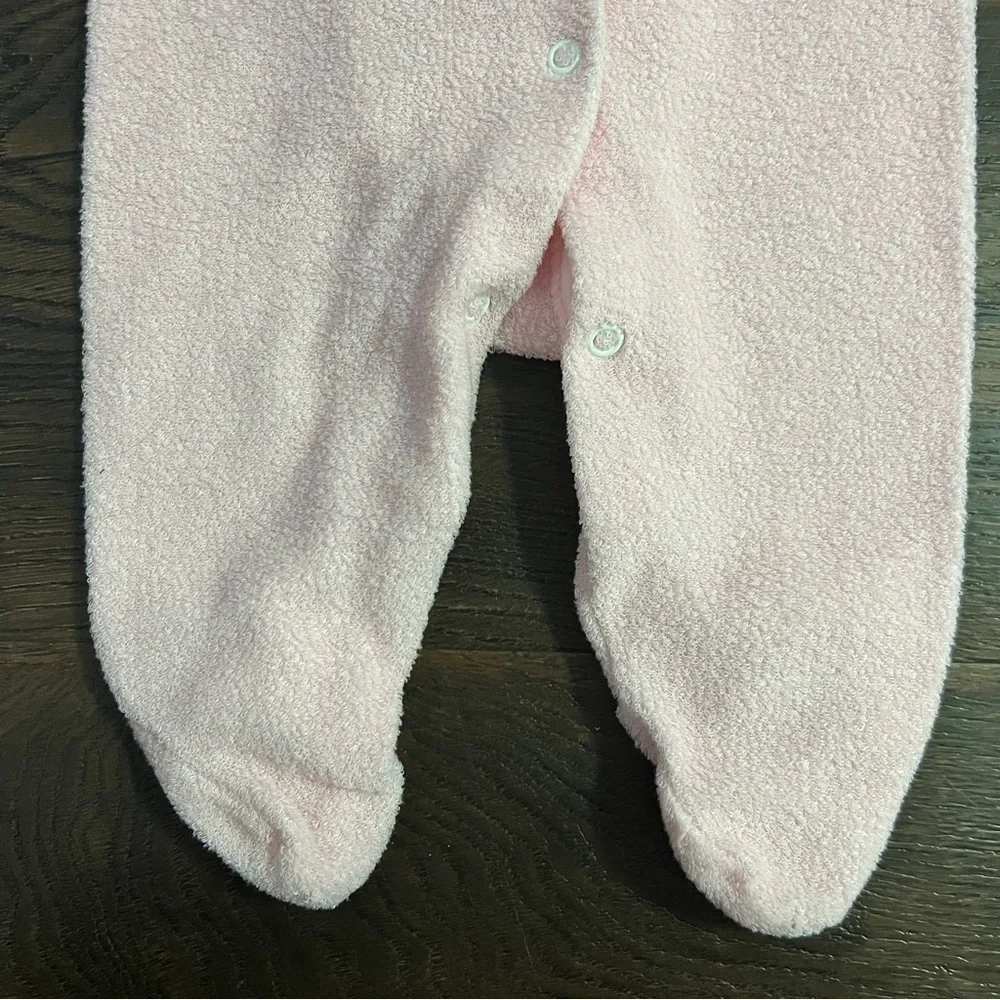 Vintage Healthtex one piece pink white sleeper Size Small 0-3 months